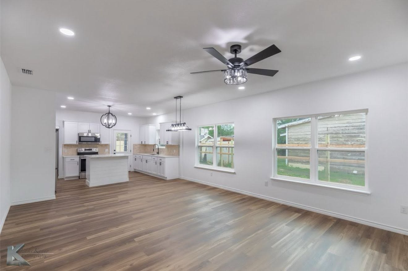 Finished open living space